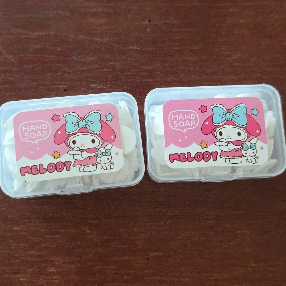 My Melody Disposable Travel Soluble Hand Soap White Slices 2 Pack in Case